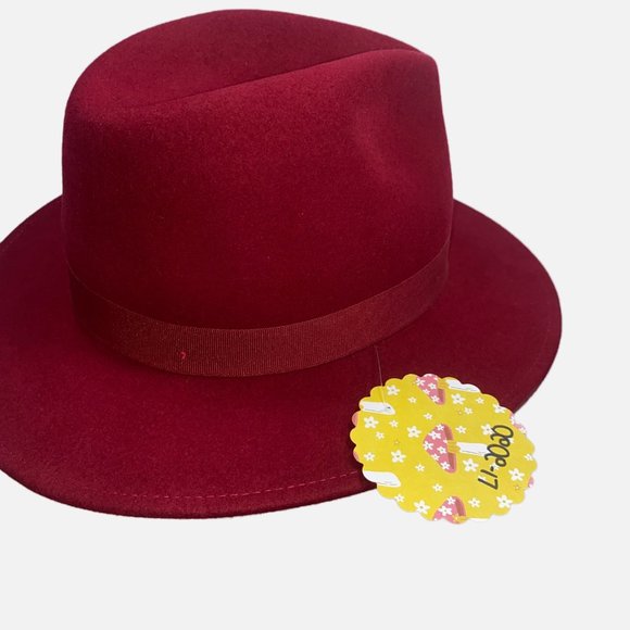 San Diego Hat Co Crimson Red Wool Fedora main image 4